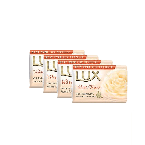 Lux Bathing Soap Velvet Touch Jasmine And Almond Oil 4 x 60g