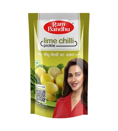 Ram Bandhu Lime Chilli Pickle, 200 gm Standy