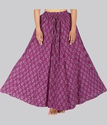 Sttoffa Purple Cotton Women's Flared Skirt ( Pack of 1 )