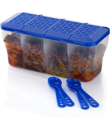 OFFYX - Tea Container PET Blue Tea/Coffee/Sugar Container ( Set of 1 )