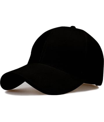 Babji Pack of 1 Cotton Men's Cap ( Black )