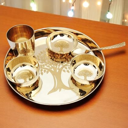 Pure Bronze, Kansa Thali, Dinner Set (BCMAS177 C)