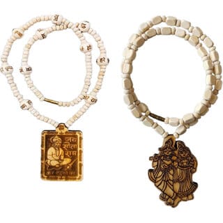 Abhimantrit-Bageshwardham Mala Hanuman Ji Tulsi Mala Beads Wood Necklace