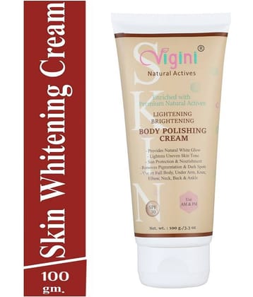 Vigini Skin Whitening Goree Fairness Cream Scrub Pigmentation Brightening Beauty Glow Dark Spot Face Serum SPF 30 100 g