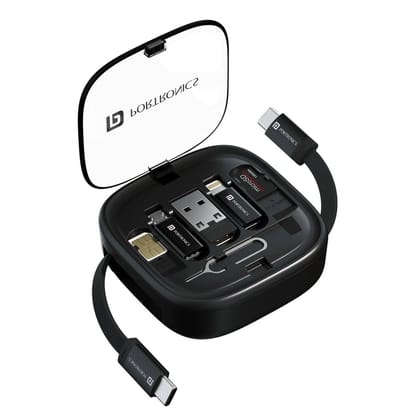 Portronics Snapcase 2 60W Multifunctional Fast Charging Data Cable Kit
