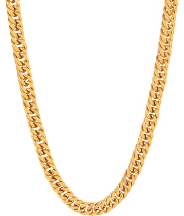 FASHION FRILL - Gold Plated Stainless Steel Chain ( Pack of 1 )