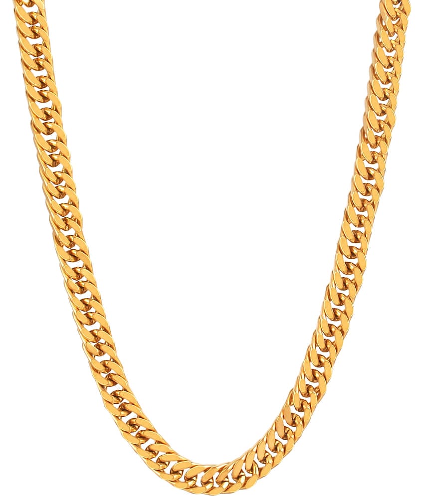 FASHION FRILL - Gold Plated Stainless Steel Chain ( Pack of 1 )