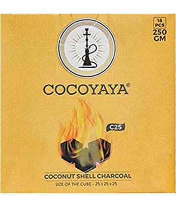 PUFF SMART Quick Light Coconut Charcoal for Hookah Shisha - (18 Cubes)