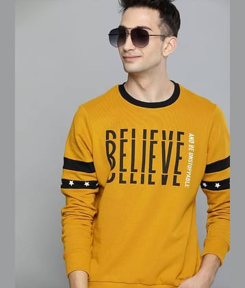 GET GOLF Cotton Round Neck Men's Sweatshirt - Mustard ( Pack of 1 )