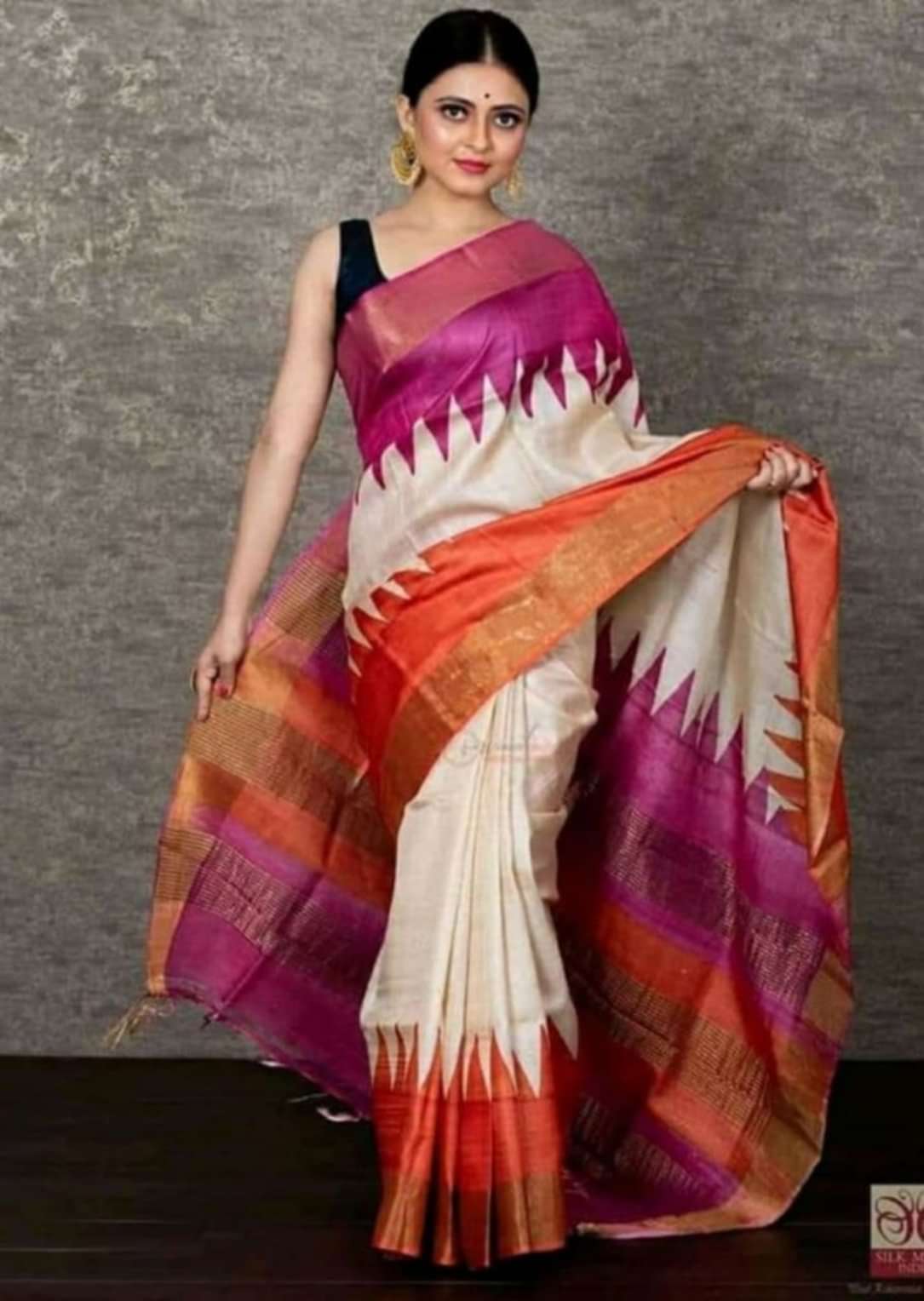 Ghicha print saree