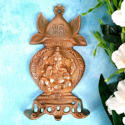 Ganesh Wall Hanging Idol | Lord Ganesha With Swastik And Kalash Wall Decor Murti for Entrance Door | Ganesha Statue for Vastu, Home, Puja & Religious Decor