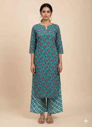Stitched Cotton Sets Elegant Hand Block Printed Cotton Kurti Sets perfect for daily wear and festive occasions!Comfort fit | Soft breathable fabric | Beautiful hand block prints.