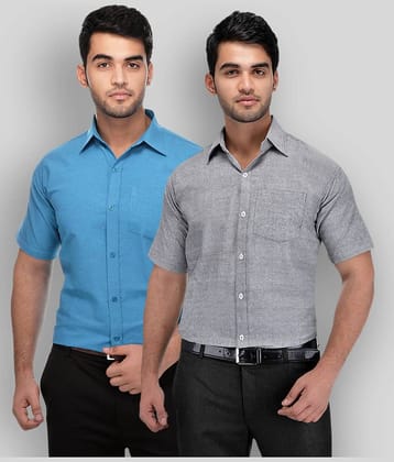DESHBANDHU DBK - Multicolor Cotton Regular Fit Men's Formal Shirt (Pack of 2)