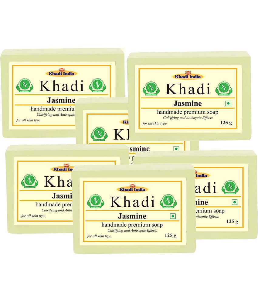 Premium Khadi Jasmine Soap 750 g Pack of 6