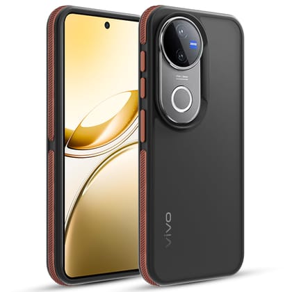 A rtistque TPU+PC Frosted Ultra Matte Back Cover Case for Vivo V50 / V50E 5G | Smooth Sides with Grip | Stylish Protective Design | Raised Camera Edges | Vivo V50 & V50E 5G Back Cover - Brown Premium Frosted Series-Brown