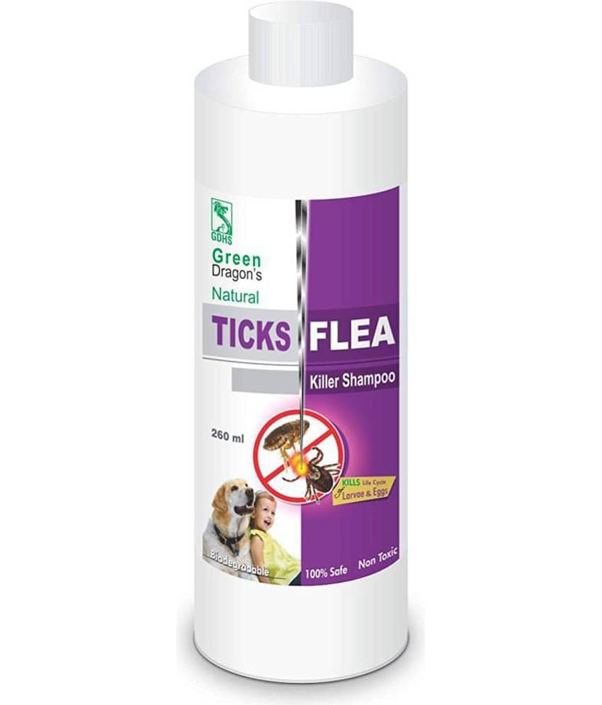 Green Dragon Natural Flea & Tick Lotion Killer Shampoo for Pets 260ml