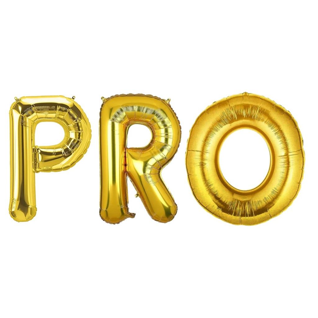 PRO Golden Foil Balloon Set - Helium or Air Filled - 40 inches - 3PC - Party and Festive Needs | Buy online on ZillyBuy