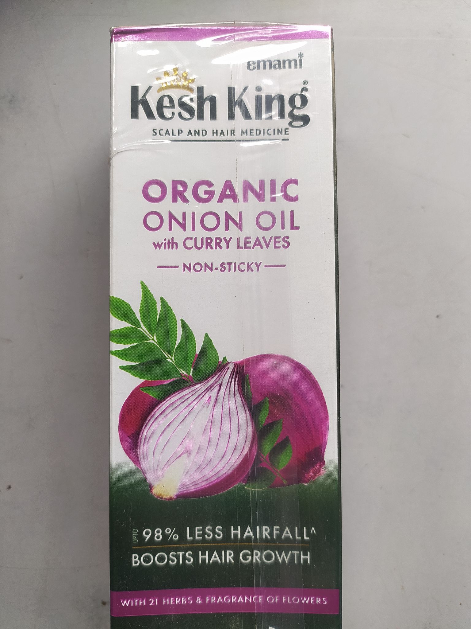 Emami Kesh king Scalp and hair medicine Organic Onion oil With curry leaves Non-sticky- 