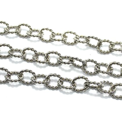 Metal Chain Silver 1 Mtr-Silver / Iron