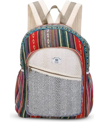 Gau Sudh Multicolor Canvas Backpack ( 5 Ltrs )