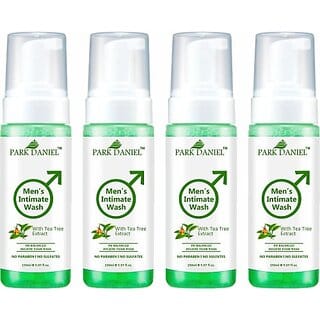PARK DANIEL Men's Intimate Wash Maintain Ph Balance with TeaTree Extract Pack of 4 of 150ML (4 x 150 ml)