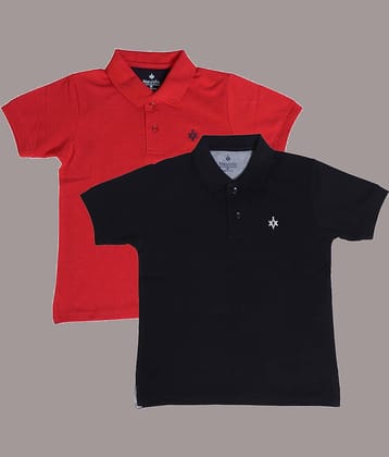 NEUVIN Pack of 2 Boys Cotton Blend T-Shirt ( Multi Color )