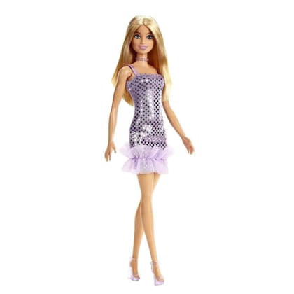 Barbie Doll, HJR93, Lavender Metallic Mini Dress