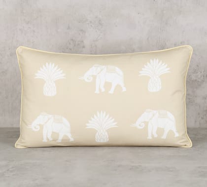 India Circus Tusker Tropics - Cotton Poplin Cushion Cover - 12 X 20 Inch India Circus Tusker Tropics - Cotton Poplin Cushion Cover - 12 X 20 Inch