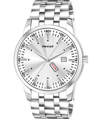 HMXT Silver Stainless Steel Analog Men's Watch