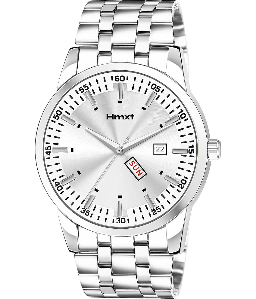 HMXT Silver Stainless Steel Analog Men's Watch