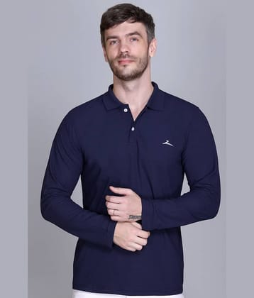 Zeffit Pack of 1 Polyester Regular Fit Solid Full Sleeves Men's Polo T Shirt ( Rust )