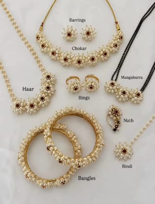 Parijat Flower Jewelry Set