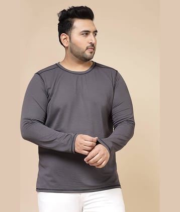 Rigo Pack of 1 Polyester Slim Fit Men's T-Shirt ( Charcoal )