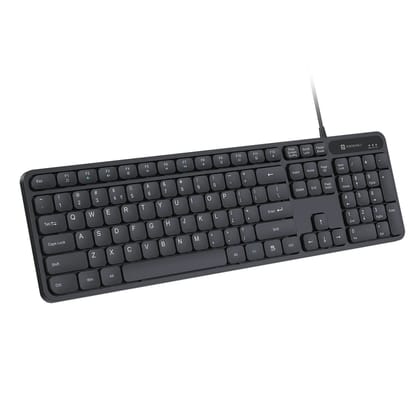 Portronics Ki Pad 3, Multimedia Hotkeys, Full-size Layout, Large Keycaps, 1.5m USB Cable (Black)