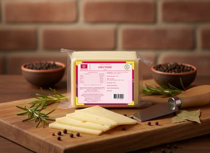 Mishti Gourmet Premium Artisanal Gruyere Cheese 200g - 0% Preservatives