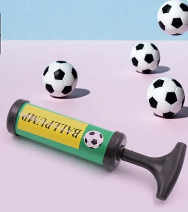 Inflator Air Ball Pump Soft Bouncing Ball Development Kids Toy, Sports Plastic Pump for Soccer, Basketball, Football, Volleyball Ball (17 Cm)