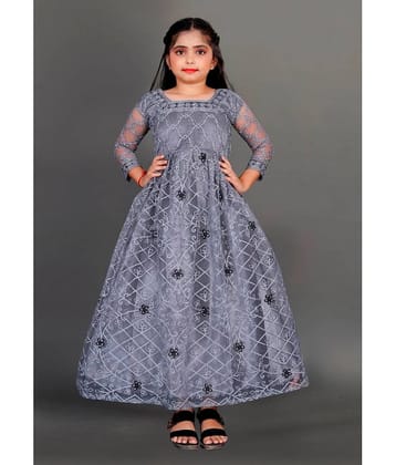 Apnisha Net Gown For Girls ( Pack of 1 , Green )