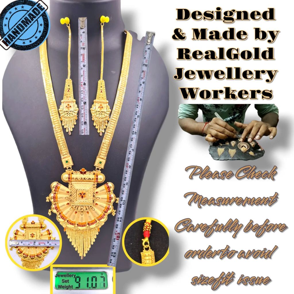 Diwali Special 2 Gram Gold plated Necklace Set with Earrings - perfect for gift , party,wedding,Anniversary