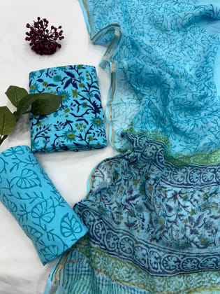Cotton Suit With Kota Doriya Dupatta