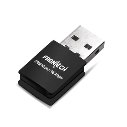 FRONTECH 600 Mbps USB Wi-Fi + Bluetooth Adapter | PC, Laptop | Dual Band (2.4GHz) | BT 4.2/2.1 | USB 2.0 | Compatible with Windows 7/8/10/11/XP (FT-0844)