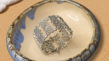 Oxidised Filigree Adjustable Bracelet | Heritage Statement Piece | Ethnic Casual