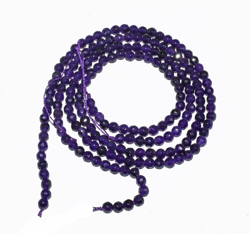 Gemstone Faceted Round Agate Loose Beads , (4 MM) , ZSUF-012-1 String  in 90 Pcs / 4 MM