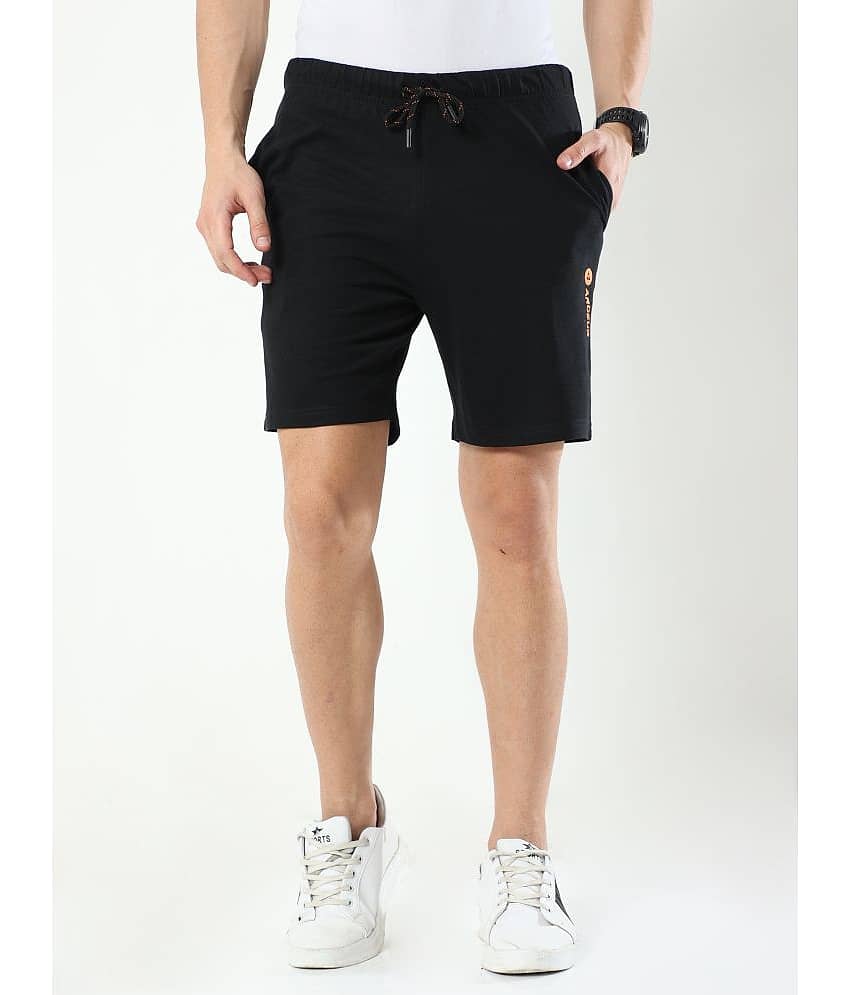 Ardeur - Black Cotton Blend Men's Shorts ( Pack of 1 )