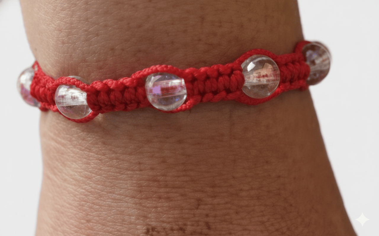 Red Thread Beaded Unisex Bracelet for Men and Women
