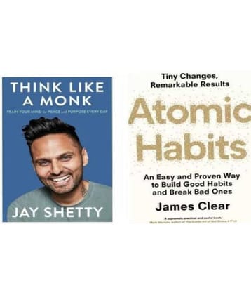 Set Of 2 (Atomic Habits + Think Like A Monk) Best Novels (Paperback, JAY SHETTY, JAMES CLEAR)