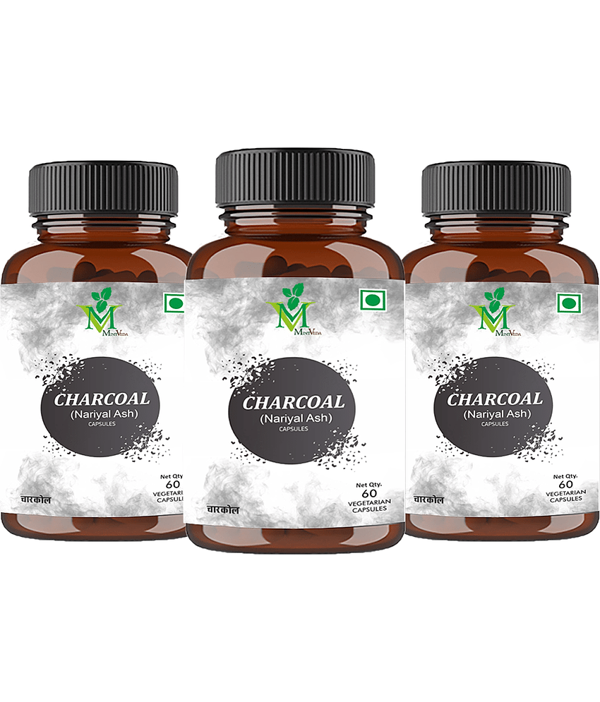 Charcoal Activated Veg. Capsules Pack of 3 - 60's