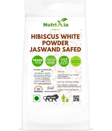 Nutrixia Food Hibiscus White Powder - Jaswand safed , Gudhal safed powder Powder 50 gm