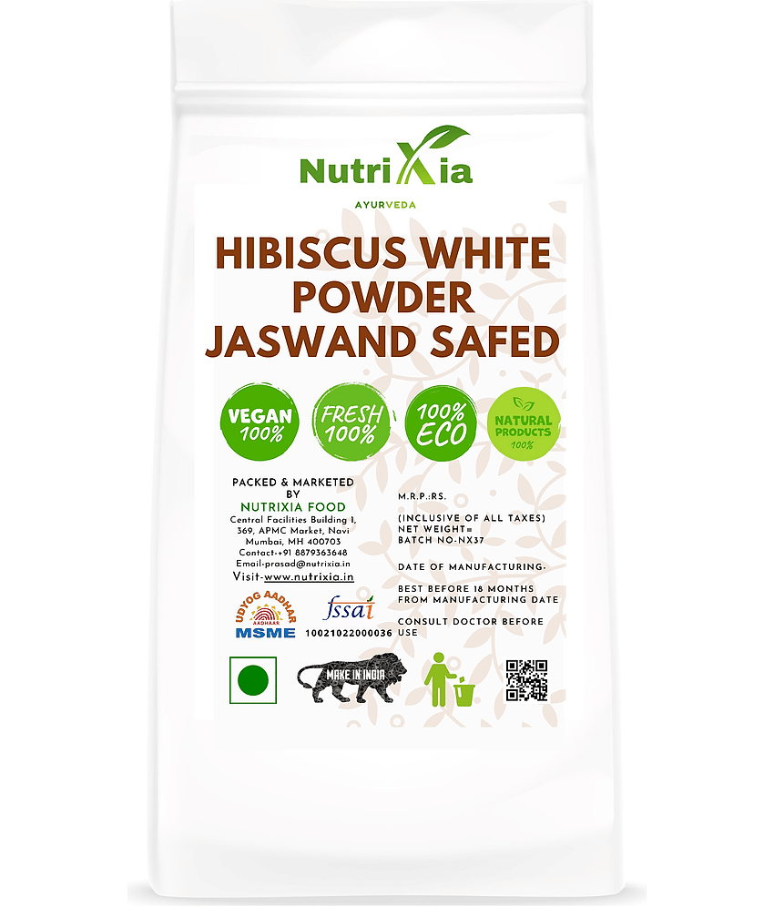 Nutrixia Food Hibiscus White Powder - Jaswand safed , Gudhal safed powder Powder 50 gm