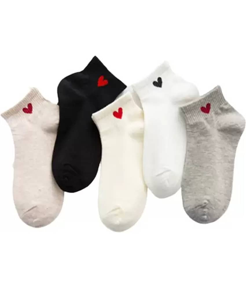 Cavenders Pack of 5 Unisex Cotton Ankle Length Socks ( Multicolor )