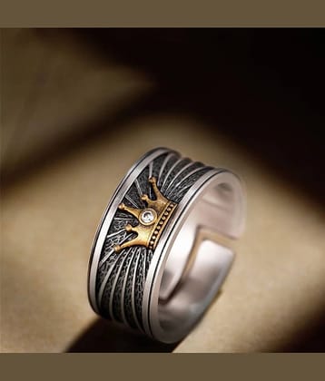 Fashion Frill Stylish Silver Ring For Men Stainless Steel Royal Crown Silver Ring For Men Boys Mens Jewellery Promise Ring